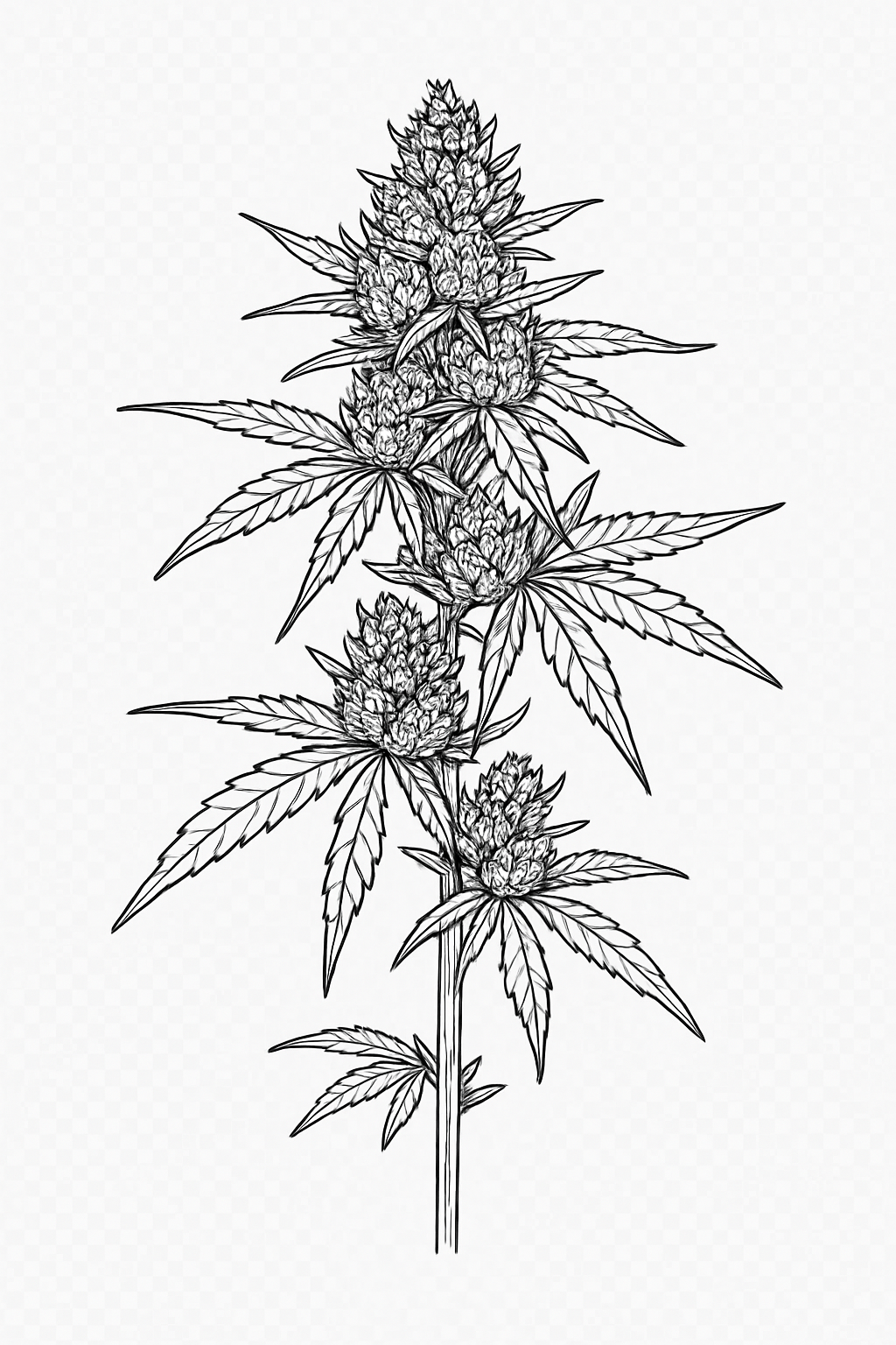 Plant de cannabis en floraison