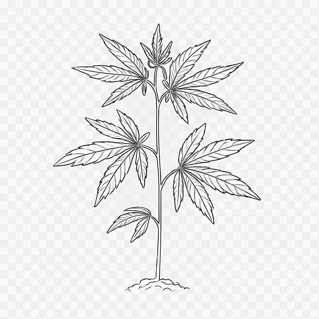 Jeune plant de cannabis